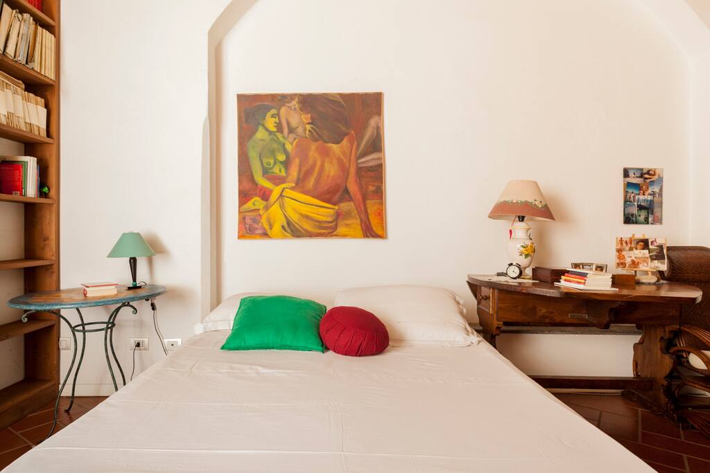 Upstairs bedroom's bed