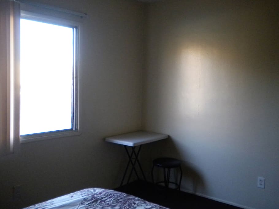 table and chair inside the room
