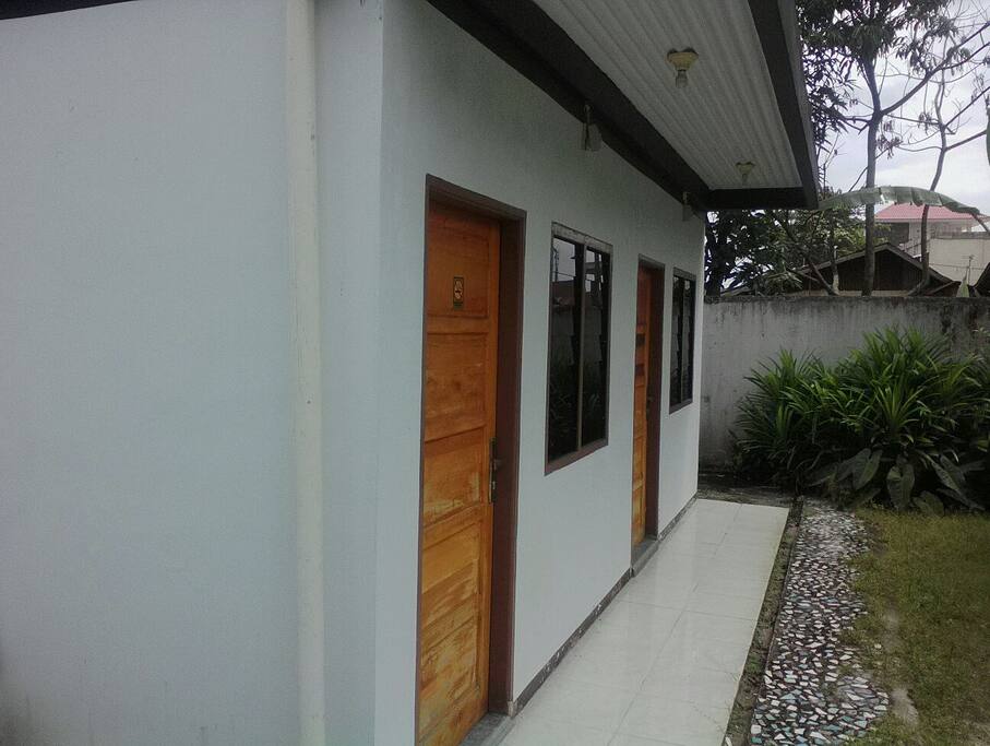 front of rooms