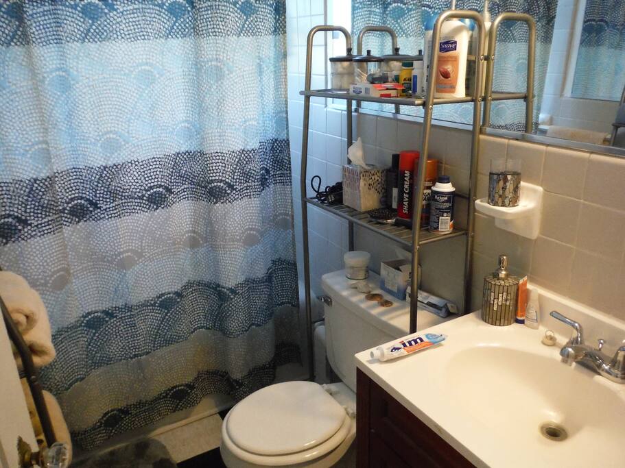 The bathroom.