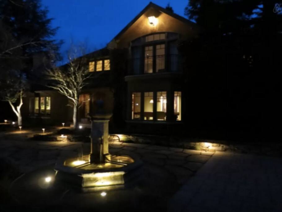 Front view at night