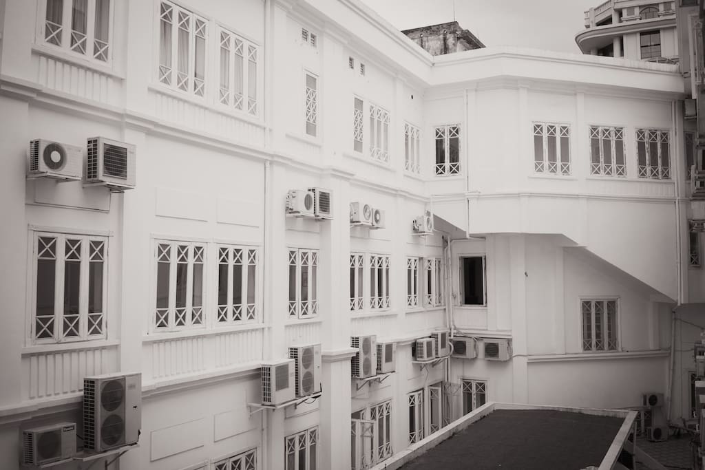 The white building is one of a few French colonial-style hotels lying in the heart of Hanoi.