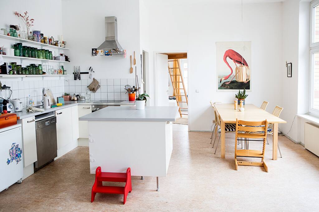 Spacious open kitchen