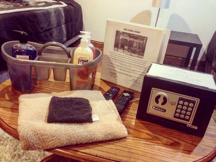All Travelers will be welcomed with Fresh Towels, a Shower Caddy containing all the essentials, a 'Welcome to Chicago' Binder with information to enhance your stay, and a Digital Steel Safe to Secure all their Valuables!