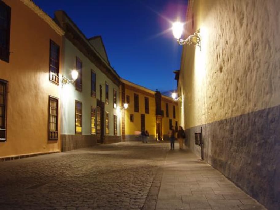 Typical street at night
