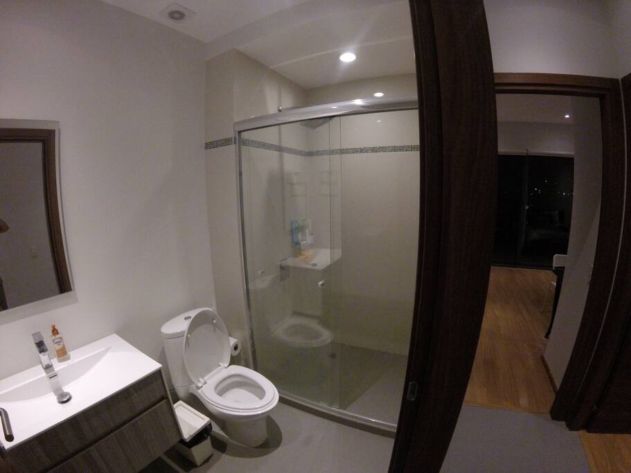 Private bathroom across from bedroom