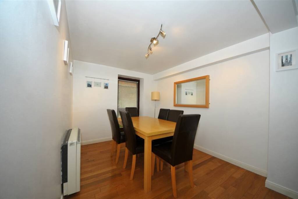 Dining area with door to private outside area
