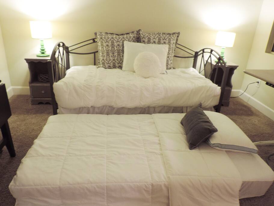Bedroom with Trundle Temperpedic Day Bed & Pull Out Mattress