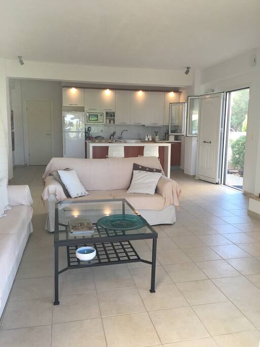 Living room and kitchen
