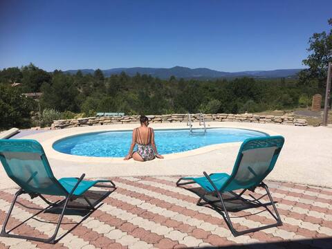 Grospierres: house with pool and beautiful view