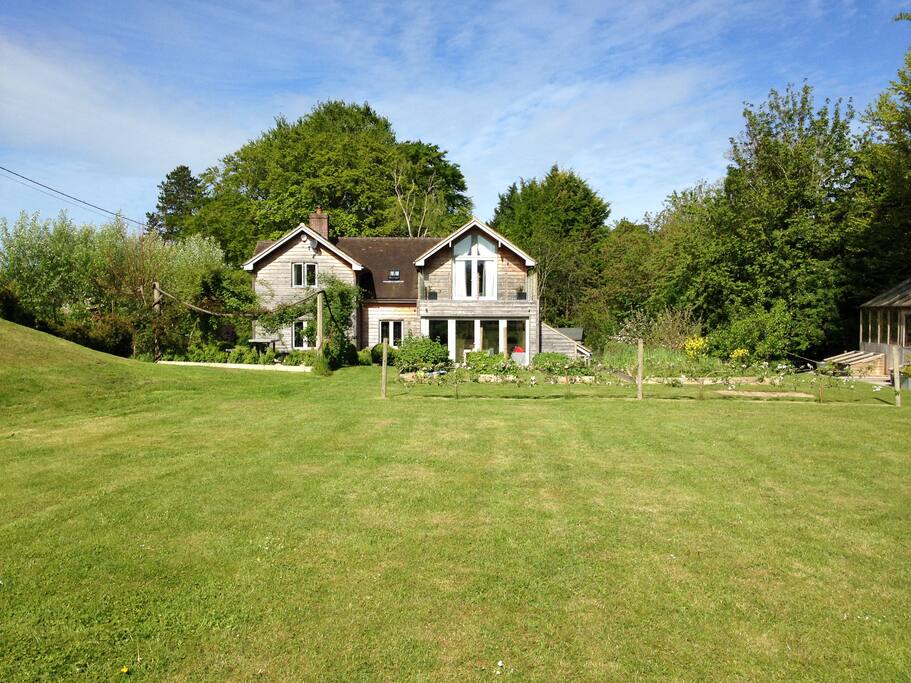 View from the back garden to the house