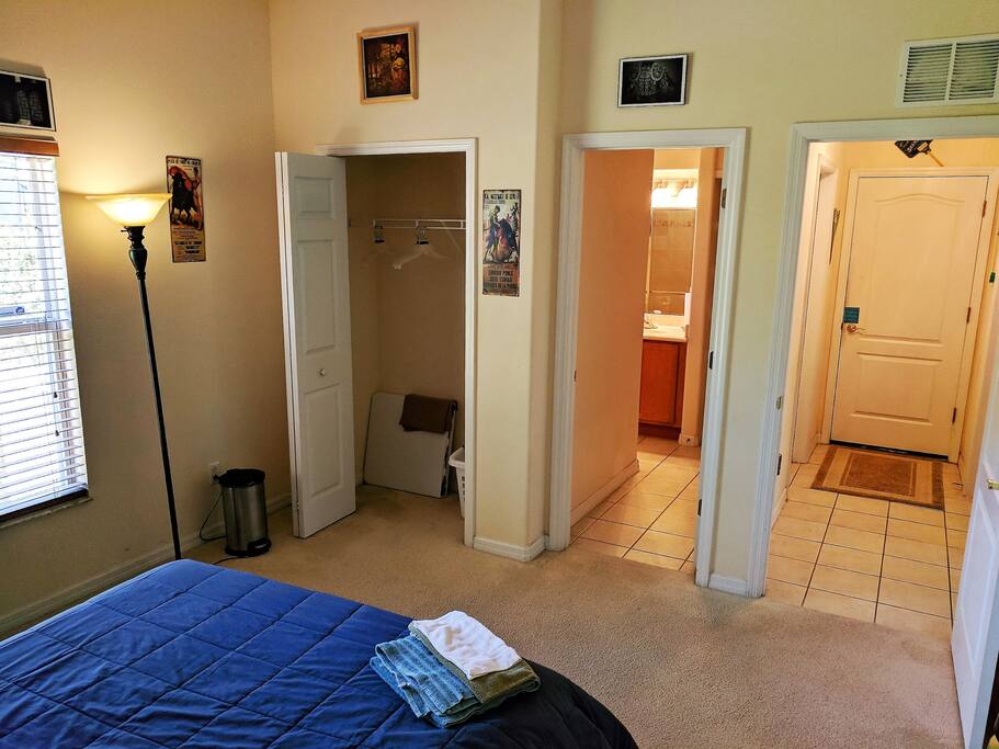 Private bathroom & deep closet