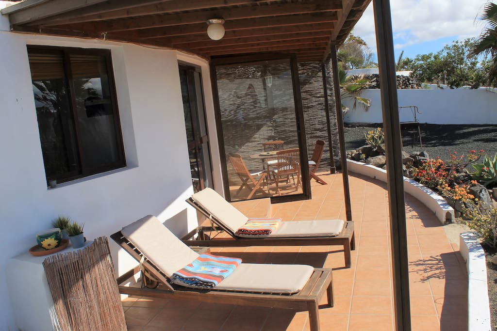 Relax on a sun lounger