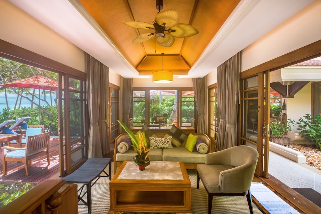Private living Room with dining area
