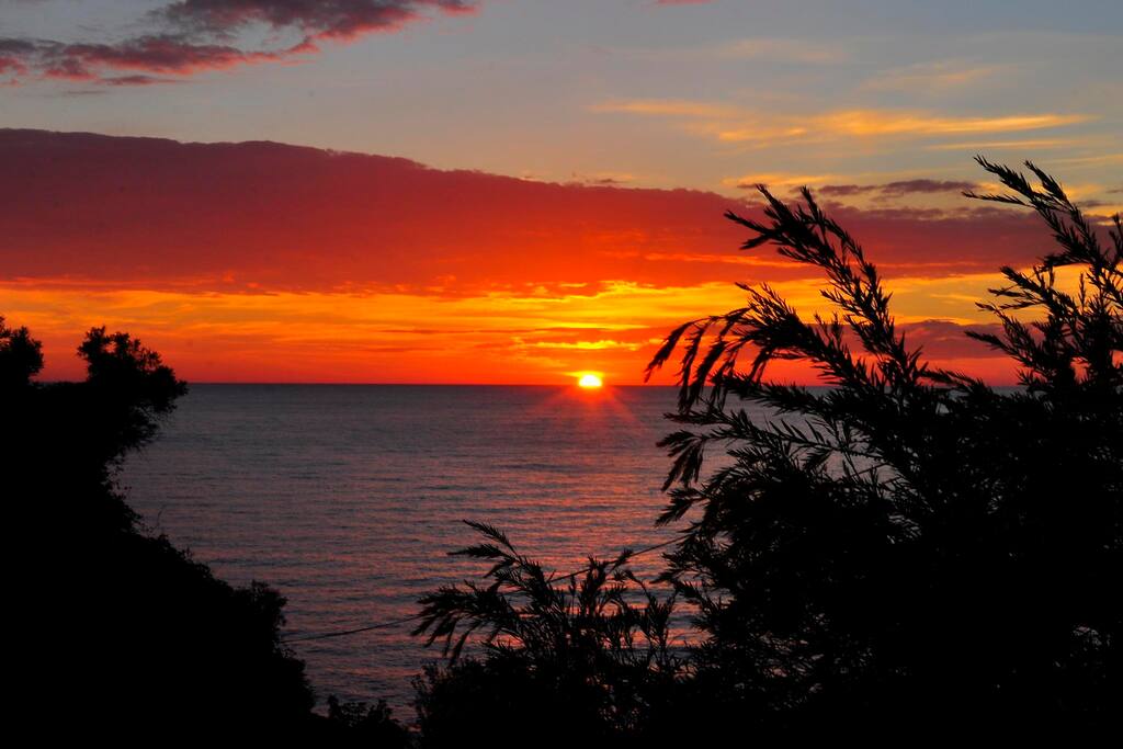 sunset from the villa