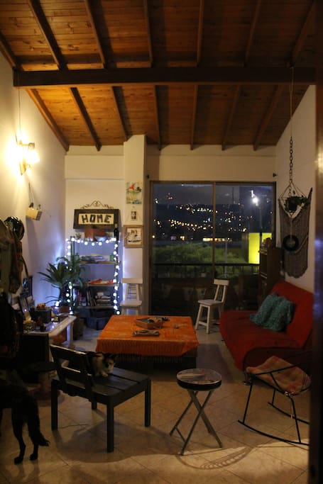 Sala y al fondo balcón - Compartido anfitrión
