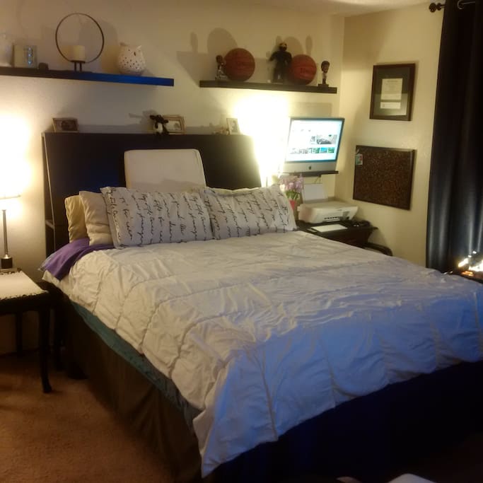 Queen Bed with Computer Work Station