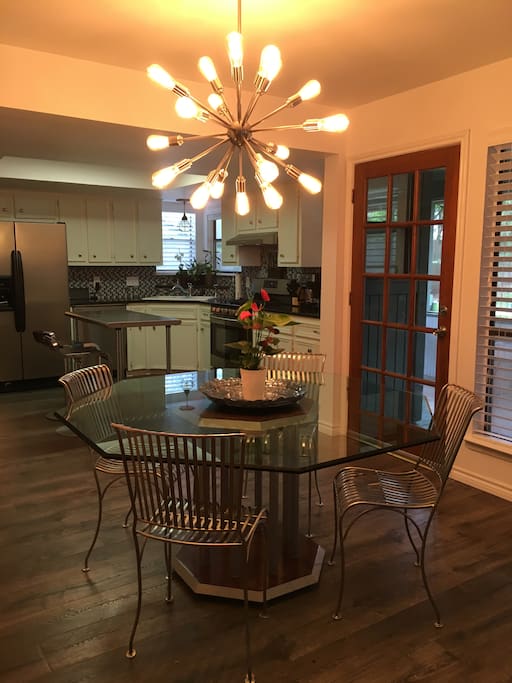 Dining area open to livingroom and kitchen