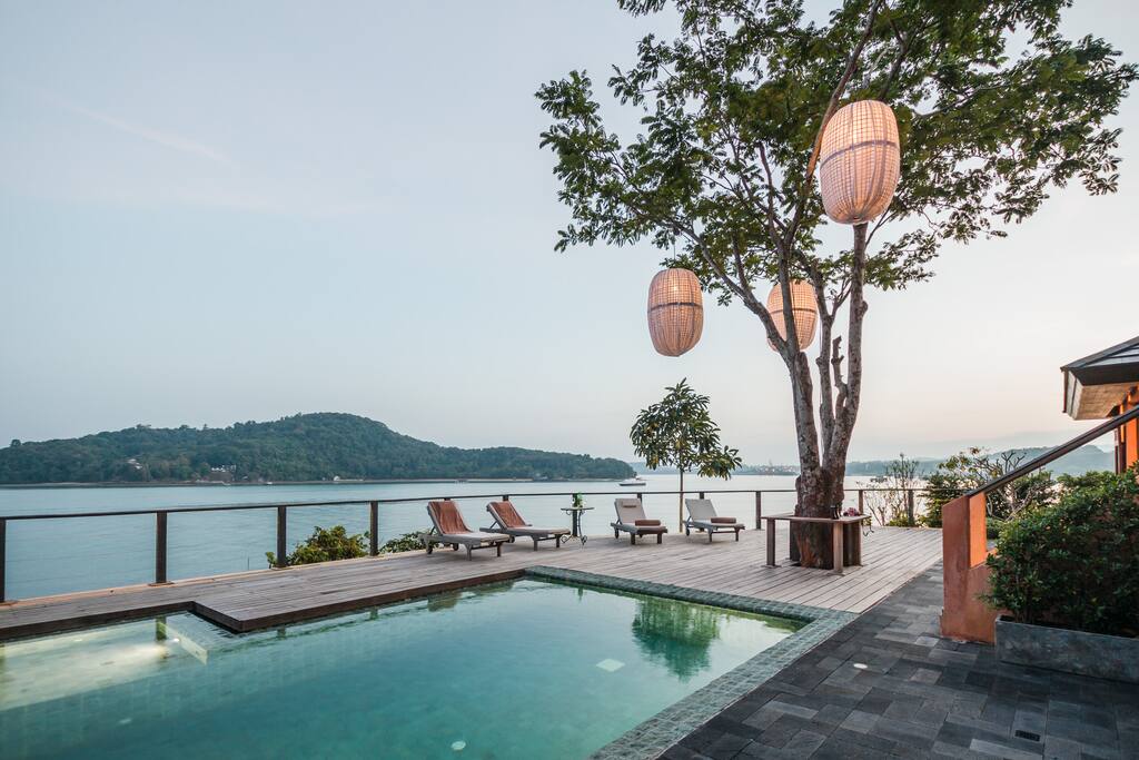 Large deck and pool