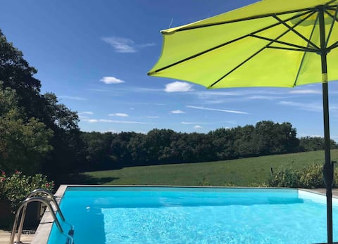 Appart. atypique et piscine privée sans vis à vis