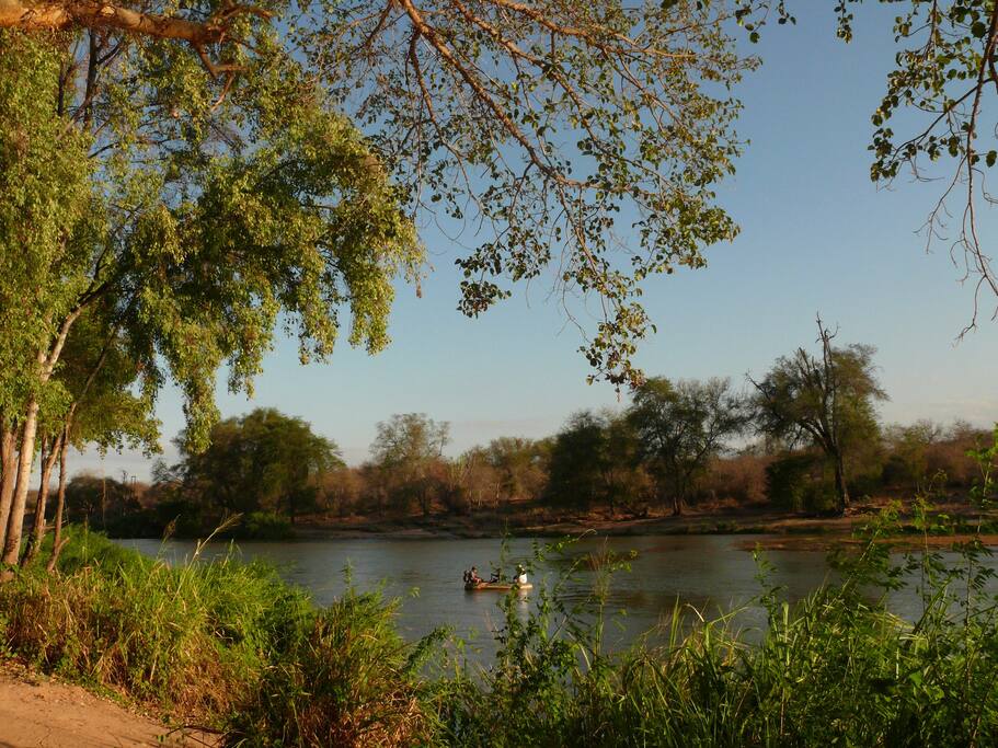 River in front of Camp
