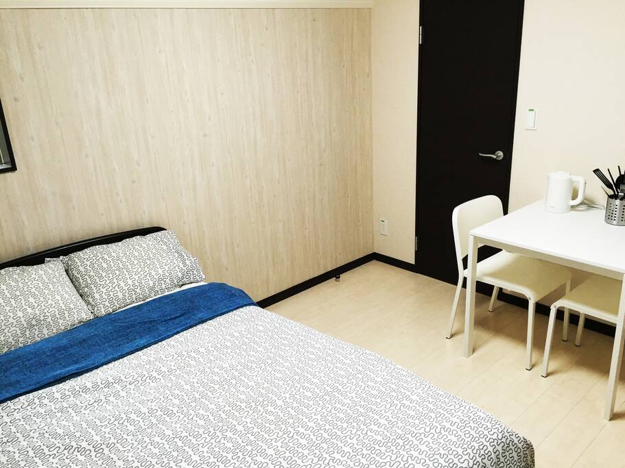 An apartment for yourself. Can sleep 2 or 3 especially if one is a young child (1-6 yrs old). Might be a little too tight for 3 adults.