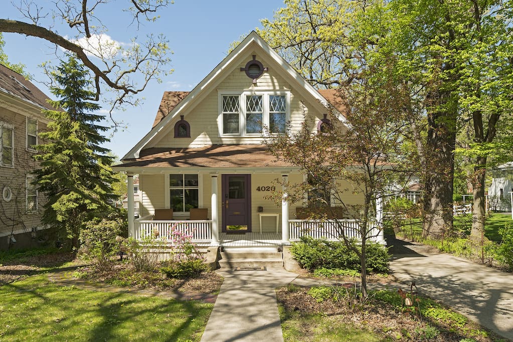 The house is set back from the street for privacy