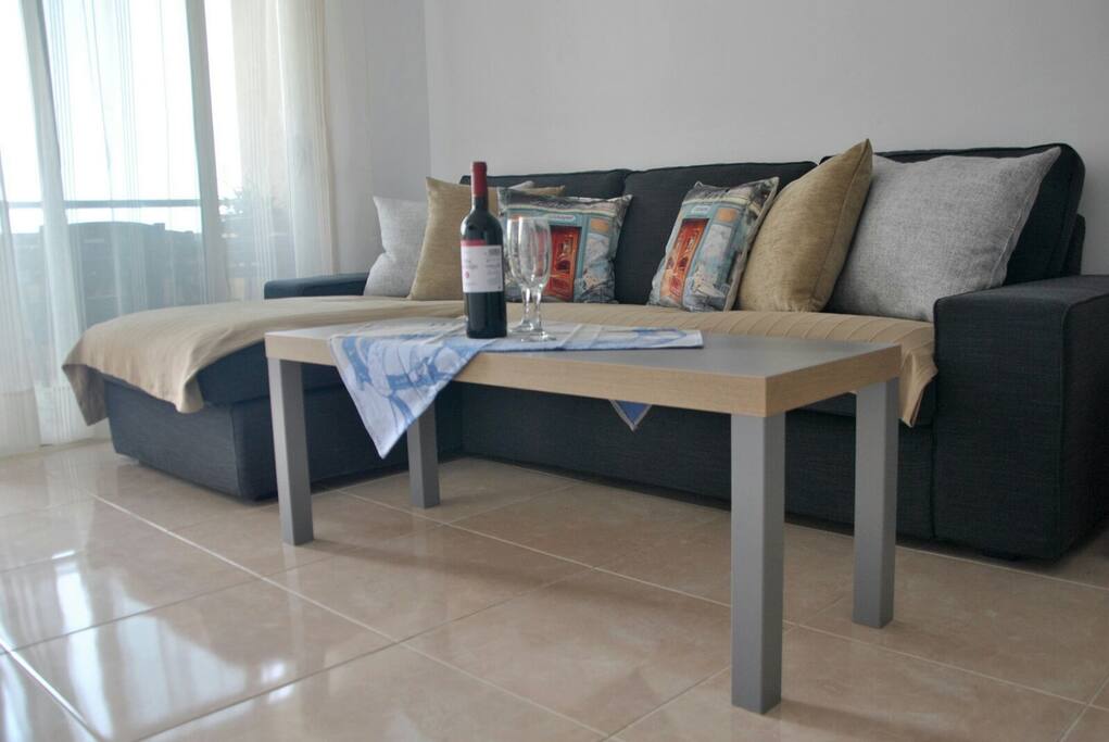 Salon con acceso a la terraza