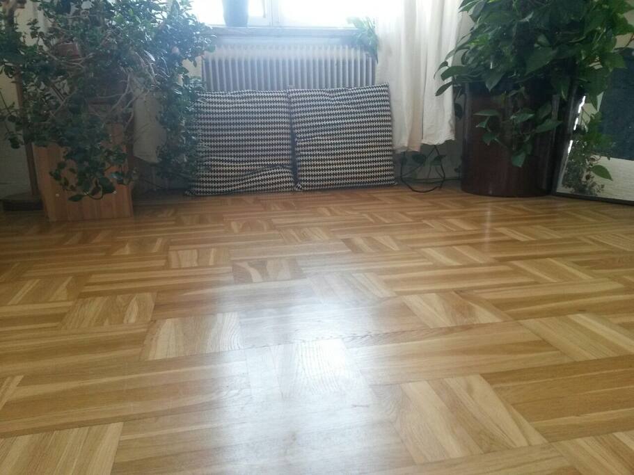 Space for yoga.