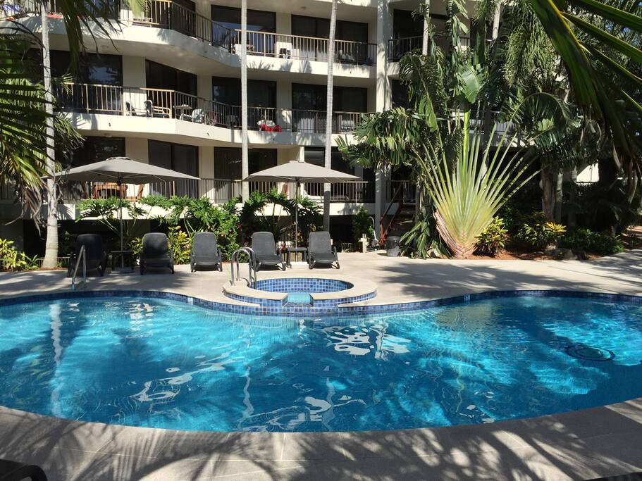 Heated pool and spa