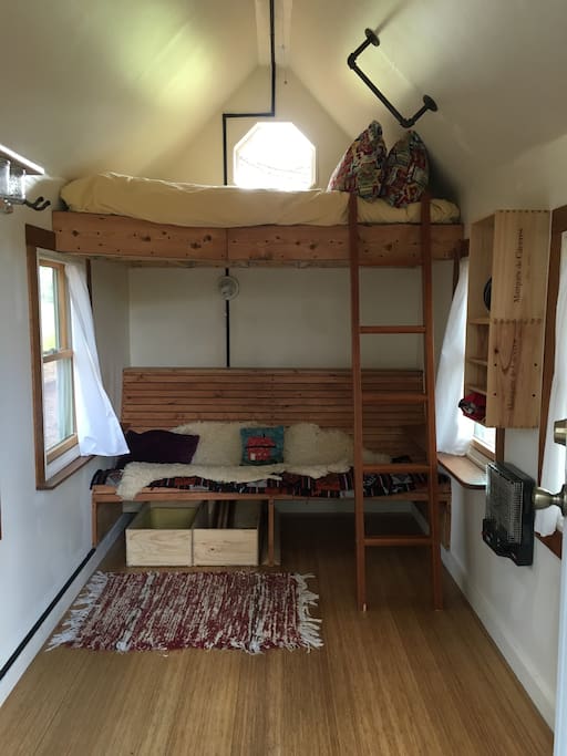 Interior. Loft and couch.