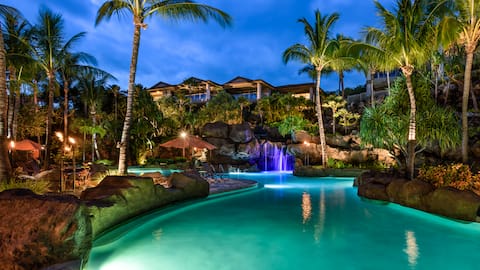 HO'OLEI DESIGNER VILLA24-4 AC WIFI BEACH POOL WALK