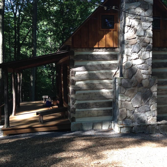 Chimney & side view of front porch