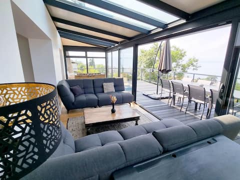 Le Belvédère d'Evian – Panoramic Villa with Lake View