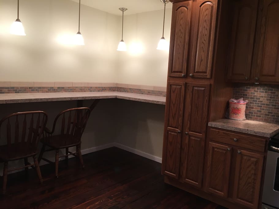 Eat in Kitchen with counter and bar stools