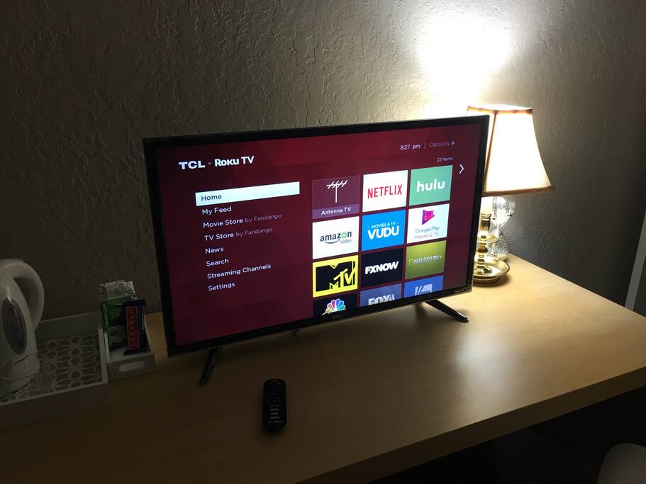 HD TV with Roku -- Netflix, Movies and option to screen from your phone or laptop