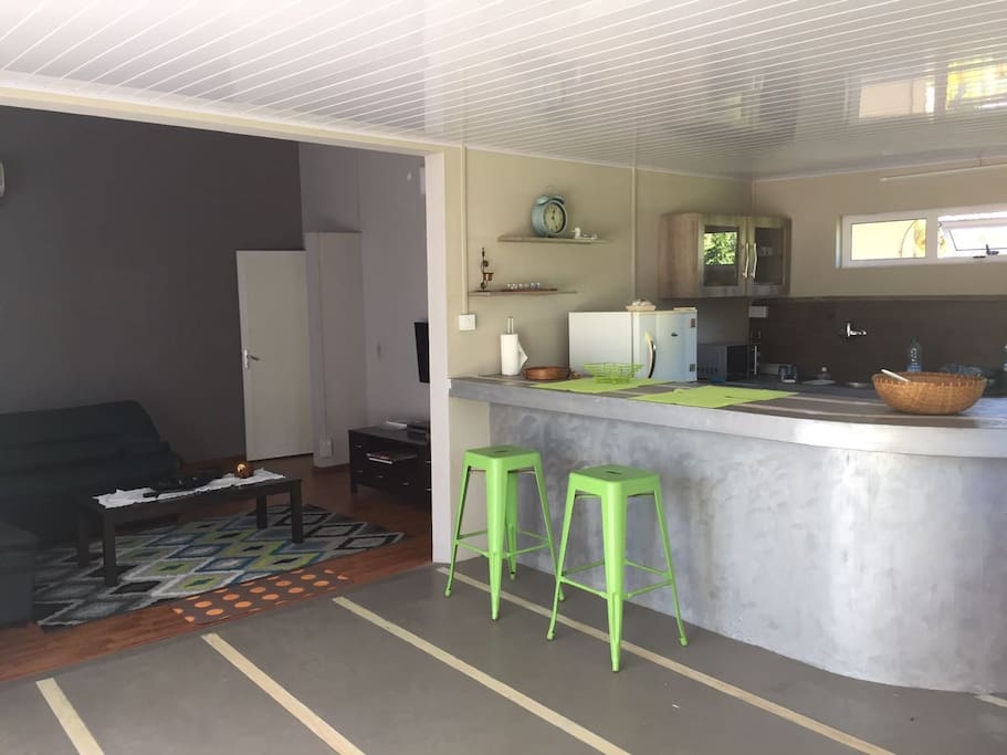 Kitchen and living room