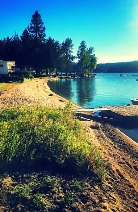 You can see Granite Point Resort from our beach
