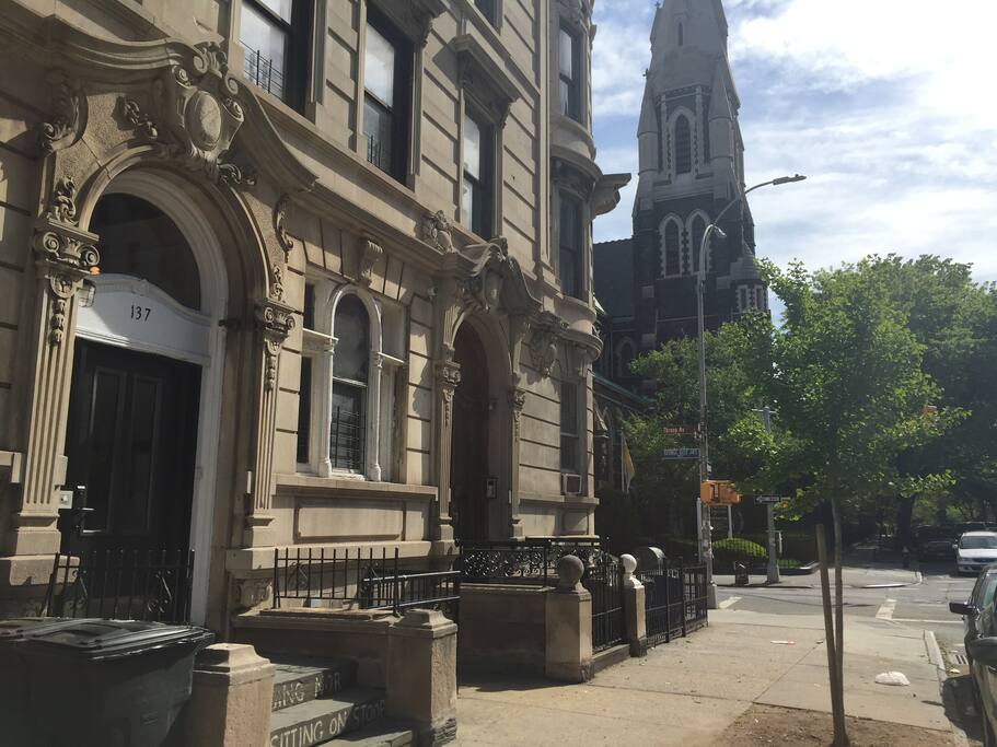 Street View of building next to 100 year old Catholic Church