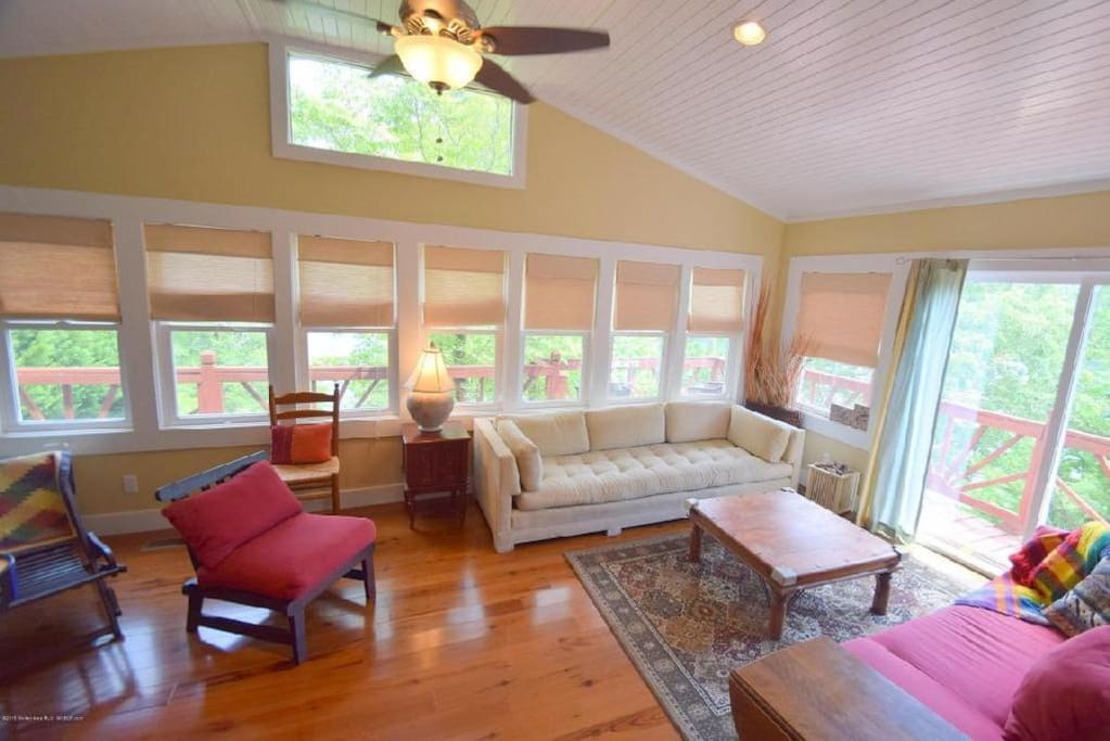 Sitting/Sun Room with Lake Views