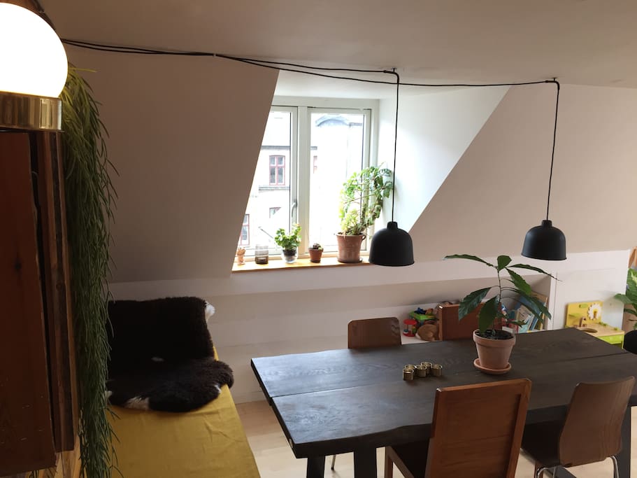 Open kitchen with big table