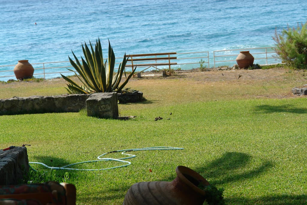 Front garden and the sea
