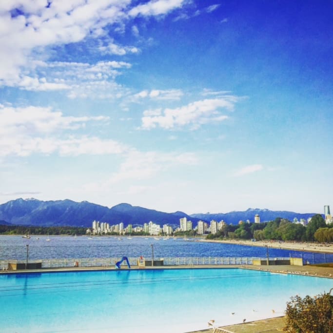 Kits beach- 5 blocks away