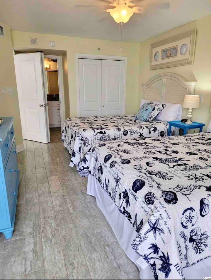 2 Full beds in second bedroom with access to a  full bathroom