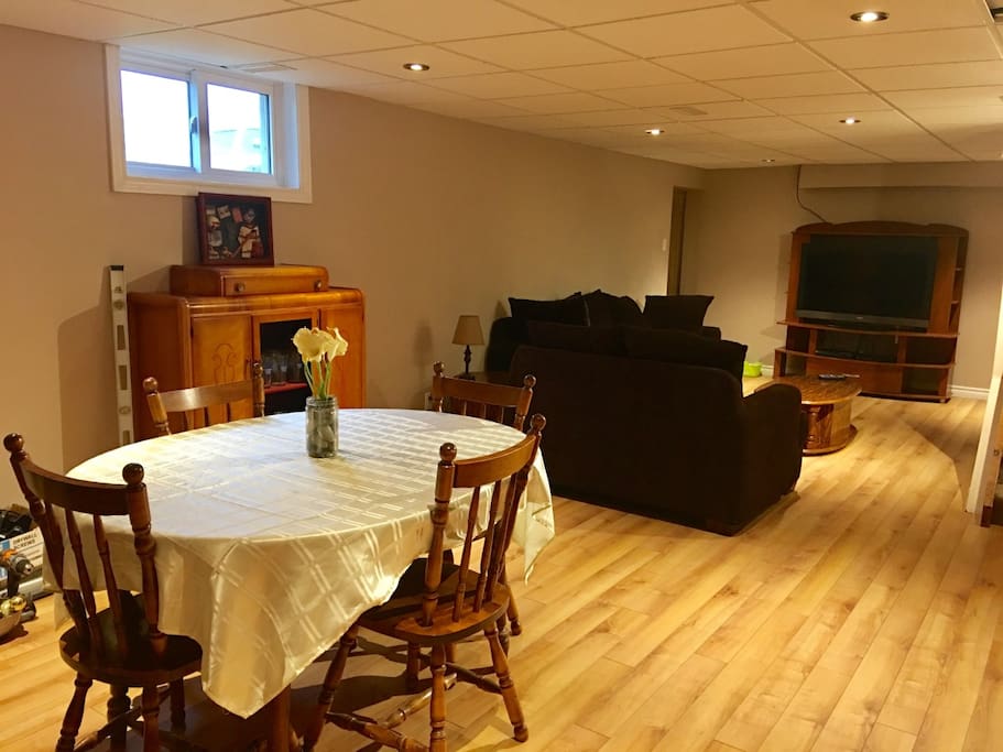 Dining room & living room