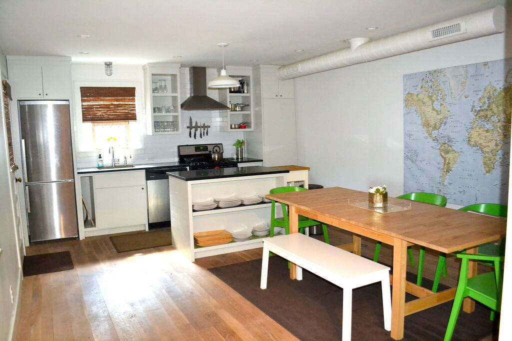 kitchen and dining