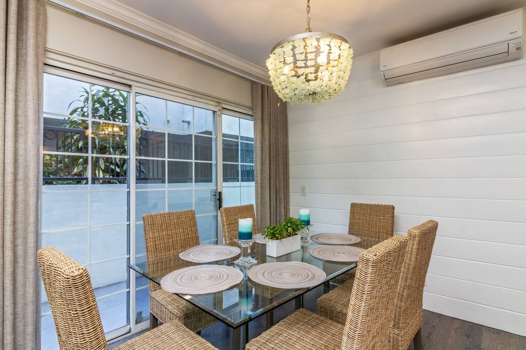 Dining table seats 6