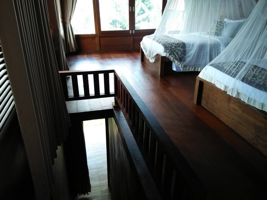 2 single bed on the second floor