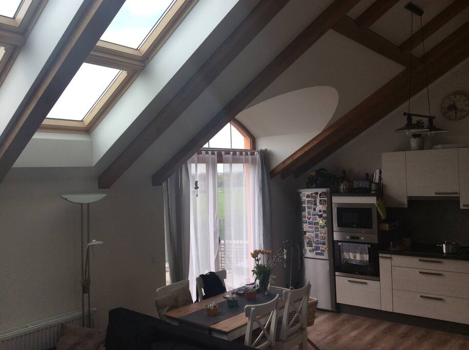 Kitchen and dining table