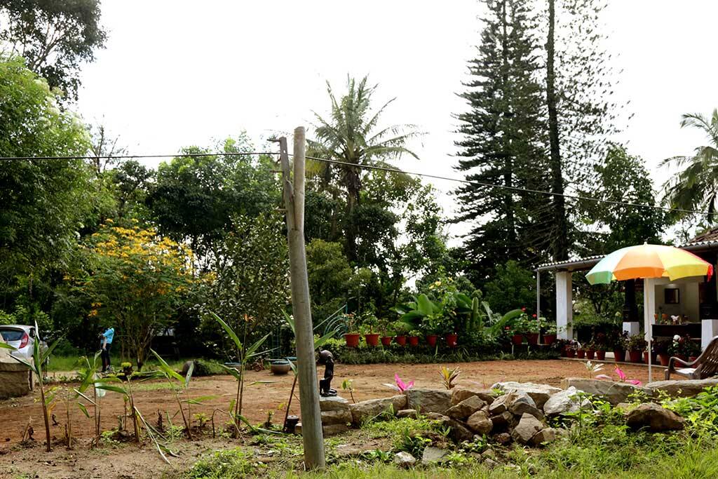 In front of the homestay